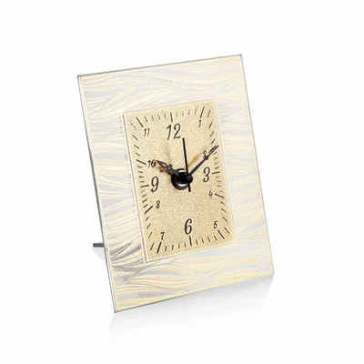 Design objects - Crystal table clock with gold leaf "The sea of life" - ASIATIDES