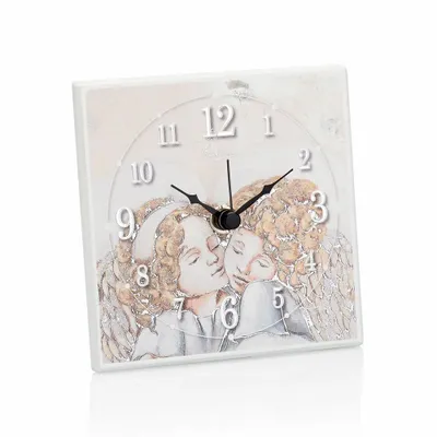 Design objects - Clock Miro-silver "Angels "with silver foil - ASIATIDES