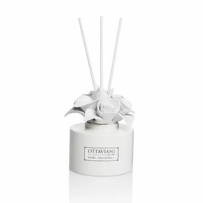 Scent diffusers - Room fragrance Miro-silver with ceramic flowers - ASIATIDES