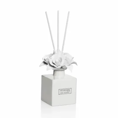 Scent diffusers - Room fragrance Miro-silver with ceramic flowers - ASIATIDES