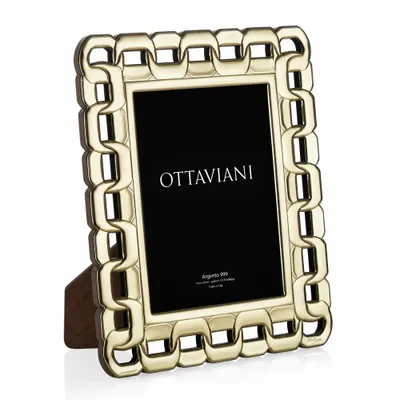 Design objects - Photo frame Miro Silver "Maglia gold" - ASIATIDES