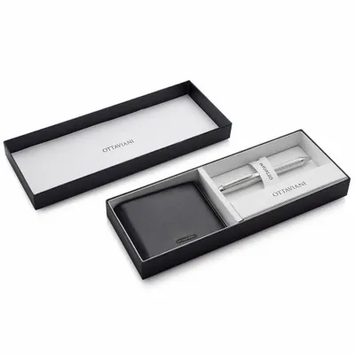 Design objects - Biro pen and genuine leather wallet set - ASIATIDES