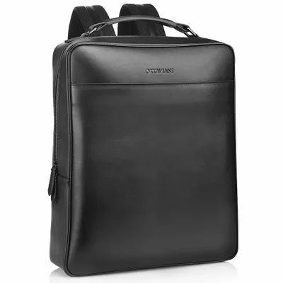 Design objects - Black genuine leather backpack - ASIATIDES