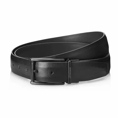 Design objects - Black leather belt with black buckle - ASIATIDES