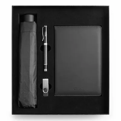 Design objects - Set with notebook, pen, USB flash drive and umbrella with case - ASIATIDES