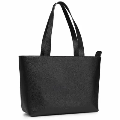 Design objects - Black genuine leather shopping bag - ASIATIDES