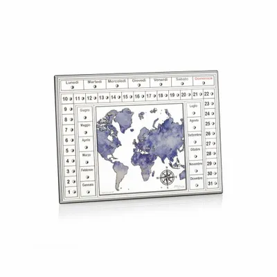 Design objects - Perpetual calendar Miro Silver "Planisfero" - ASIATIDES