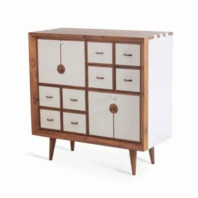 Chests of drawers - Orden - Teakwood Cloud White Color Chest of Drawers - LES NOUVELLES GAMBETTES TEST 29/04