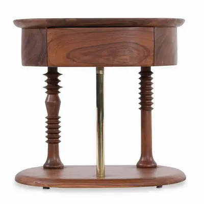Night tables - Tohu Teakwood Bedside Table - LES NOUVELLES GAMBETTES TEST 29/04