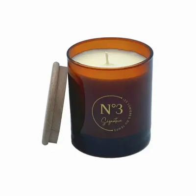 Bougies - Bougie Signature 290 g N°3 Cuir de Violette - LES LUMIERES DU TEMPS