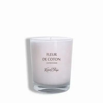 Bougies - Bougie végétale 180 gr Fleur de Coton - LES LUMIERES DU TEMPS
