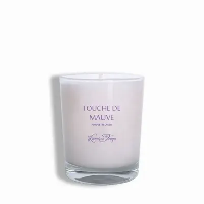 Bougies - Bougie végétale 180 gr Touche de Mauve - LES LUMIERES DU TEMPS