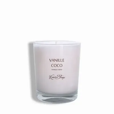 Bougies - Bougie végétale 180 gr Vanille Coco - LES LUMIERES DU TEMPS