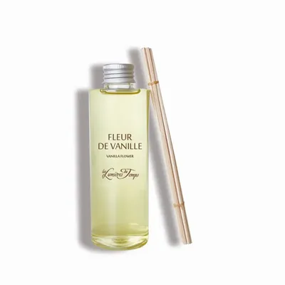 Diffuseurs de parfums - Recharge (avec rotins) pour Diffuseur de Parfum 200 ml Fleur de Vanille - LES LUMIERES DU TEMPS