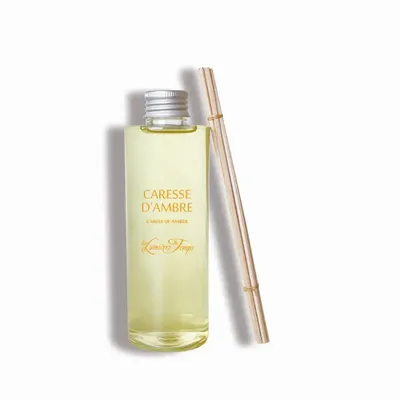 Diffuseurs de parfums - Recharge (avec rotins) pour Diffuseur de Parfum 200 ml Caresse d'Ambre - LES LUMIERES DU TEMPS