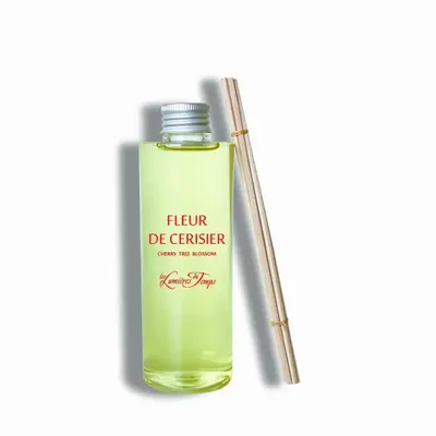 Diffuseurs de parfums - Recharge (avec rotins) pour Diffuseur de Parfum 200 ml Fleur de Cerisier - LES LUMIERES DU TEMPS