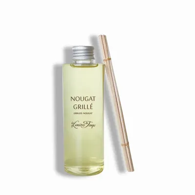 Diffuseurs de parfums - Recharge (avec rotins) pour Diffuseur de Parfum 200 ml Nougat Grillé - LES LUMIERES DU TEMPS