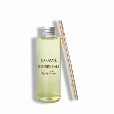 Diffuseurs de parfums - Recharge (avec rotins) pour Diffuseur de Parfum 200 ml Caramel - LES LUMIERES DU TEMPS