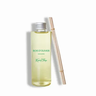 Diffuseurs de parfums - Recharge (avec rotins) pour Diffuseur de Parfum 200 ml Bois d'Olivier - LES LUMIERES DU TEMPS