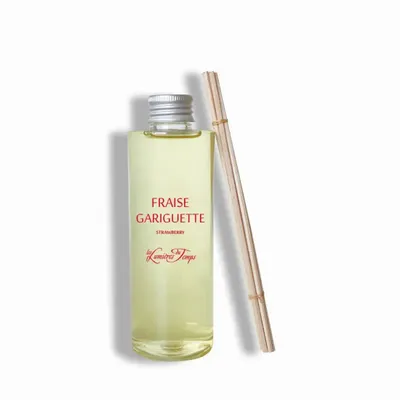 Diffuseurs de parfums - Recharge (avec rotins) pour Diffuseur de Parfum 200 ml Fraise Gariguette - LES LUMIERES DU TEMPS