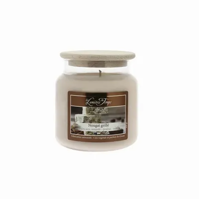 Bougies - Bougie Cire Colorée 430 g Nougat Grillé - LES LUMIERES DU TEMPS
