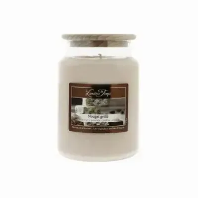 Bougies - Bougie Cire Colorée 670 g Nougat Grillé - LES LUMIERES DU TEMPS
