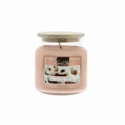 Candles - Colored Wax Candle 430g Gourmet Peach - LES LUMIERES DU TEMPS