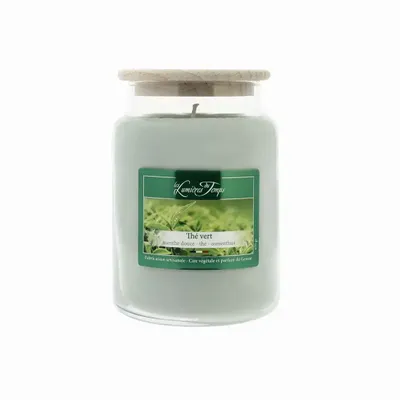 Bougies - Bougie Cire Colorée 670 g Thé Vert - LES LUMIERES DU TEMPS