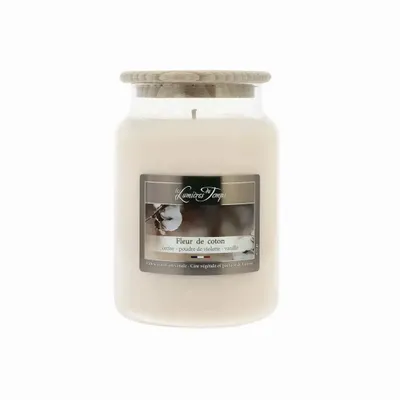 Bougies - Bougie Cire Colorée 670 g Fleur de Coton - LES LUMIERES DU TEMPS