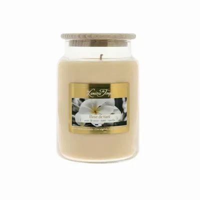 Candles - Colored Wax Candle 670 g Tiare Flower - LES LUMIERES DU TEMPS