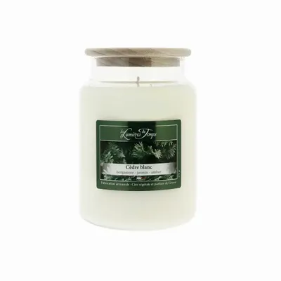 Bougies - Bougie Cire Colorée 670 g Cèdre Blanc - LES LUMIERES DU TEMPS