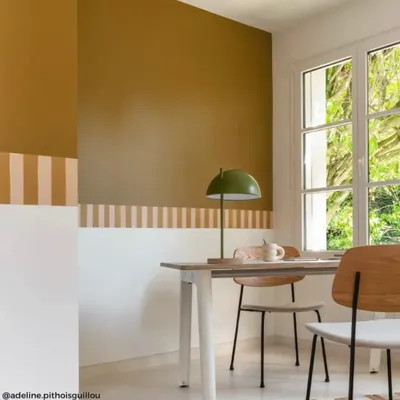 Wallpaper - Beach Hut Border - Camel & Pink - ILARIA.I