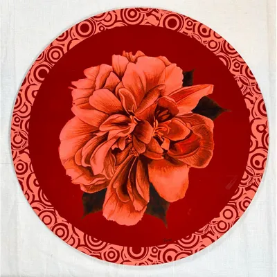 Sets de table - Sets de table - Peonie Sottopiatto Rotondo - #07 - MARYNE GUYOT CRÉATIONS