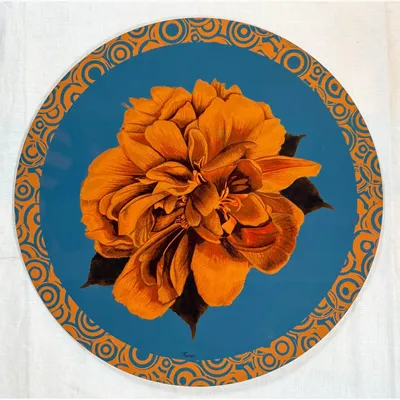 Sets de table - Sets de table - Peonie Sottopiatto Rotondo - #08 - MARYNE GUYOT CRÉATIONS