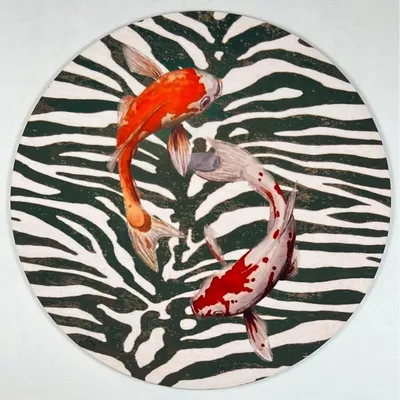 Sets de table - Sets de table - Koi Sottopiatto Rotondo - #01 - MARYNE GUYOT CRÉATIONS