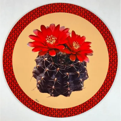 Sets de table - Sets de table - Cactus Sottopiatto Rotondo - #06 - MARYNE GUYOT CRÉATIONS