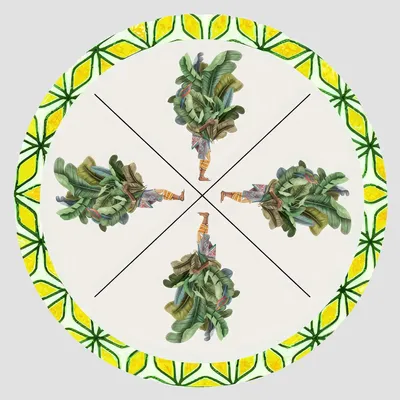 Sets de table - Sets de table - Leaf man Sottopiatto Rotondo - #03 - BRAINSTREAM GMBH