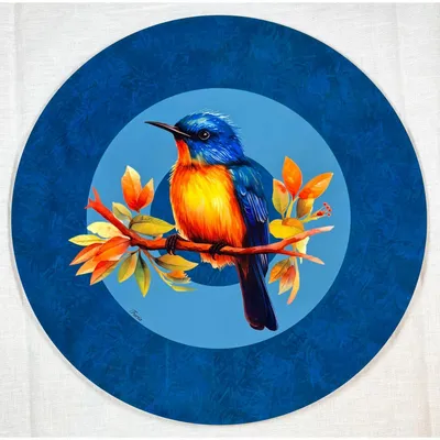 Sets de table - Sets de table - ucceldibosco sottopiatto rotondo - #04 - ILARIA.I