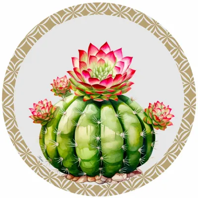 Sets de table - Sets de table - piante grasse sottopiatto rotondo - #01 - ILARIA.I