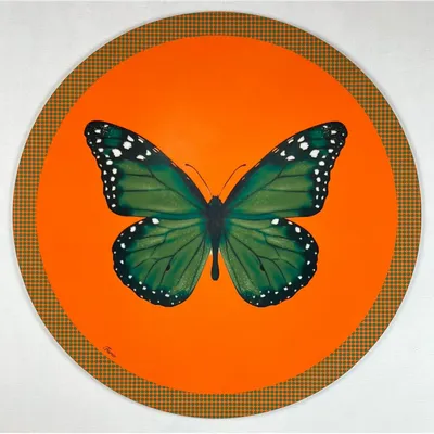 Table mat - Bottle coaster - Farfalla 2.0 Sottobottiglia Rotondo - #05 - ILARIA.I