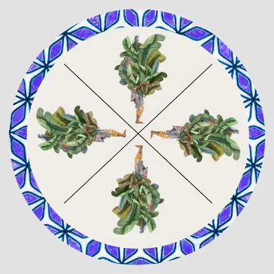 Sets de table - Sets de table - Leaf man Sottopiatto Rotondo - #02 - ILARIA.I