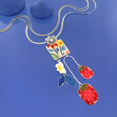 Jewelry - DELICE SILVER MULTI-COLOR NECKLACE - ILARIA.I