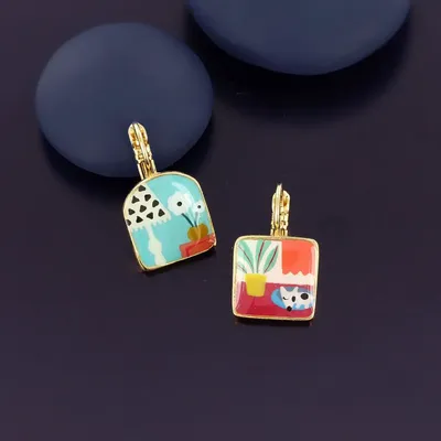 Jewelry - CURIOUS SLEEPERS GOLD MULTI COLOR - ILARIA.I