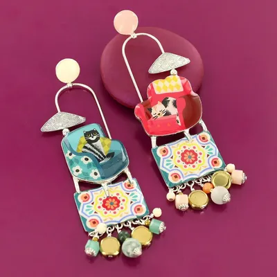 Jewelry - SILVER MULTI COLOR CHIPS - ILARIA.I