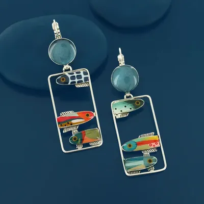 Jewelry - BLUE SILVER MULTI COLOR SLEEPERS - ILARIA.I