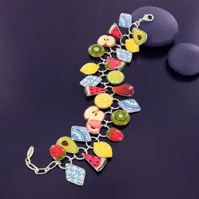 Jewelry - Pretty Silver Multi-Color Bracelet - ILARIA.I