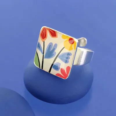 Bijoux - BAGUE DELICE COULEUR ARGENT MULTI - ILARIA.I