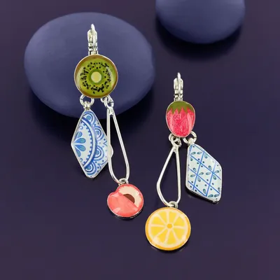 Bijoux - DORMEUSES JOLIE JOLIE COULEUR ARGENT MULTI - ILARIA.I