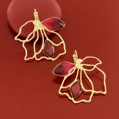 Jewelry - HIBISCUS SLEEPERS IN ROSE GOLD - ILARIA.I
