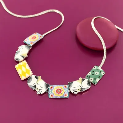 Jewelry - CHANAPE NECKLACE SILVER MULTI COLOR - ILARIA.I